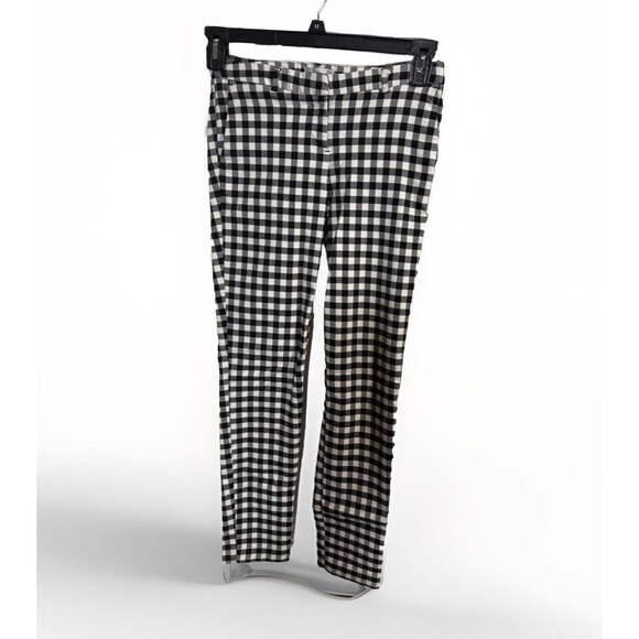 Dalia Basic Front Zip Pants Size 4 Black And White Buffalo Check Skinny Trouser‎ - Picture 1 of 4